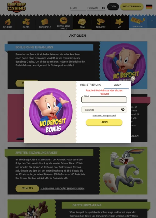 Login Beep Beep Casino<