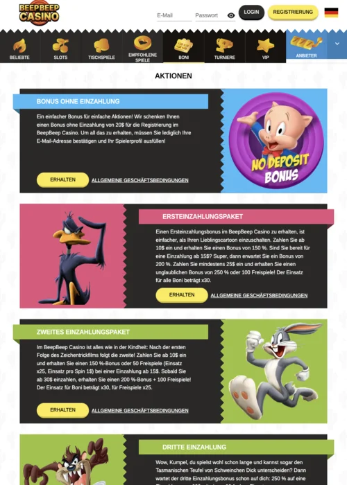 No Deposit Bonus Beep Beep Casino<